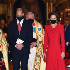 Catherine Kate Middleton, duchesse de Cambridge, le prince William, duc de Cambridge - La famille royale arrive au service de chant communautaire Together At Christmas à l'abbaye de Westminster à Londres le 8 décembre 2021.