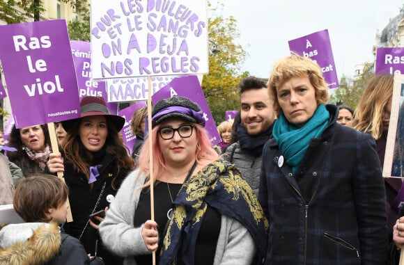 Marilou Berry et Anne Richard - Marche contre les violences sexistes et sexuelles organisée par le collectif NousToutes. Paris, le 23 novembre 2019 © Coadic Guirec / Bestimage