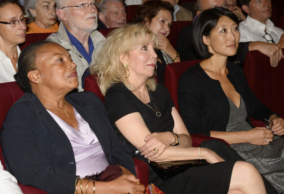Christiane Taubira, Maryse Wolinski et Fleur Pellerin - Générale de la pièce "Je ne veux pas mourir idiot" au Théâtre Déjazet. Le 4 septembre 2015.