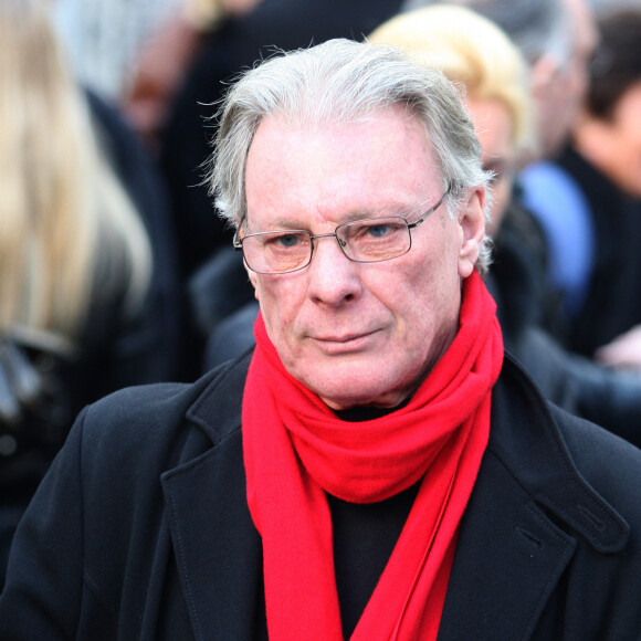 Herbert Léonard aux obsèques de Patrick Topaloff à Paris.
