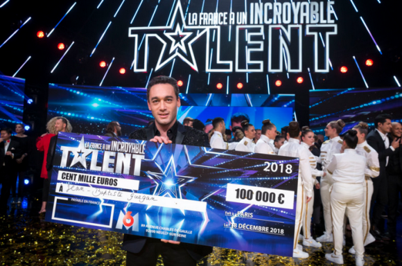 Jean-Baptiste Guégan gagnant d'"Incroyable Talent 2018" (M6) 18 décembre 2018.