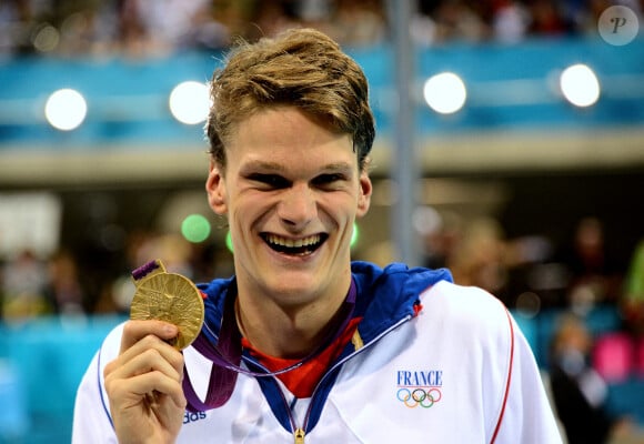 Yannick AGNEL (fra) - 200m nage libre lors des Jeux olympiques de Londres, Royaume Uni, le 30 juillet 2012. © Anthony Bibard/Panoramic/Bestimage