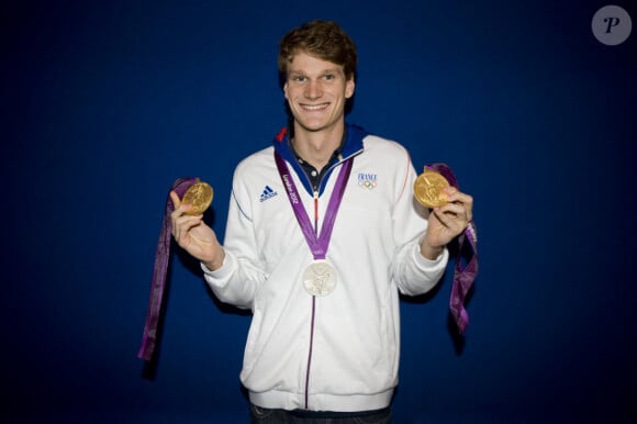 Yannick Agnel (fra) - natation - medailles à Londres, Royaume Uni, le 4 août 2012. © Jean-Baptiste Autissier/Panoramic/Bestimage