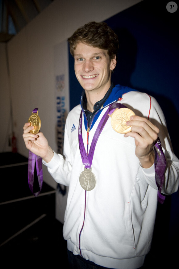 Yannick Agnel (fra) - natation - medailles à Londres, Royaume Uni, le 4 août 2012. © Jean-Baptiste Autissier/Panoramic/Bestimage