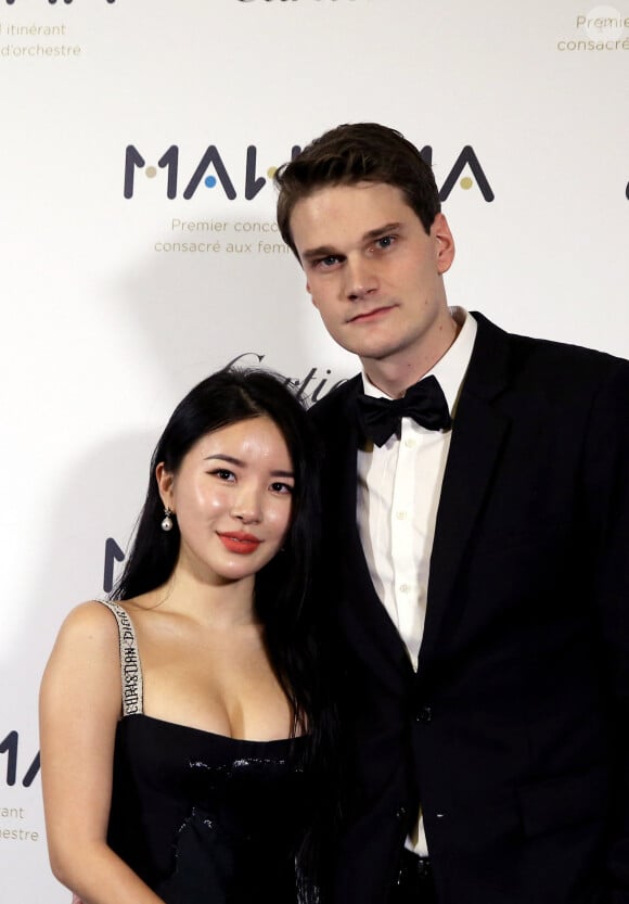 Yannick Agnel et sa compagne Su Park - Soirée exceptionnelle à l'occasion du lancement du 1er concours international de femmes chefs d'orchestre, MAWOMA, à l'hôtel Intercontinental Paris Le Grand, à Paris. Le 24 Janvier 2019 © Dominique Jacovides / Bestimage