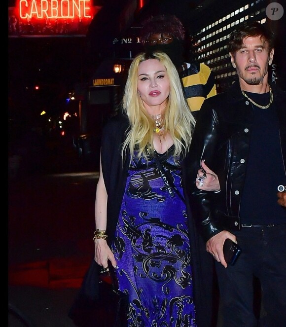 Madonna au restaurant "Carbone" après le dîner à New York, le 14 septembre 2021.