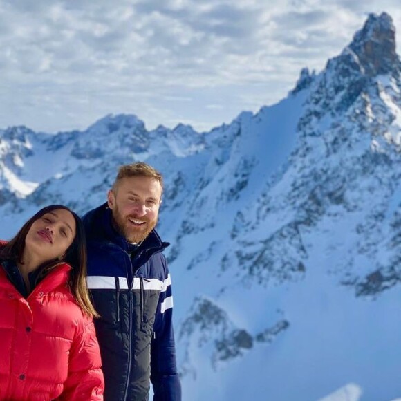 David Guetta et sa compagne Jessica Ledon sur Instagram, 2020.