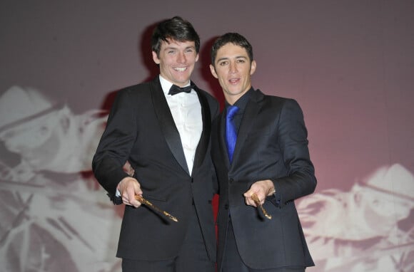 David Cottin et Christophe Soumillon - 64eme Ceremonie des Cravaches d' Or au Theatre des Champs-Elysees a Paris le 3 avril 2013.