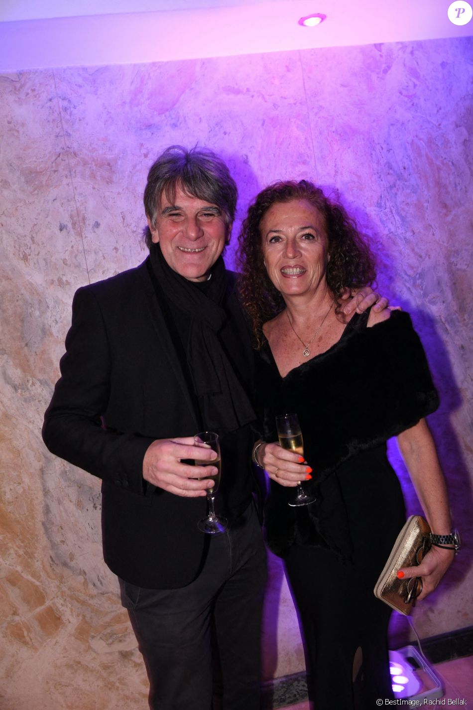 Tex et sa femme Béatrice - Dîner de la 44ème édition du Prix The Best aux Salons Hoche à Paris le 13 décembre 2021. © Rachid Bellak/Bestimage   