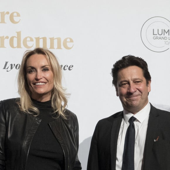 Christelle Bardet et Laurent Gerra, lors de la cérémonie de clôture de la 12e édition du Festival du film Lumière à Lyon, du 10 au 18 octobre 2020. © Sandrine Thesillat / Panoramic / Bestimage 