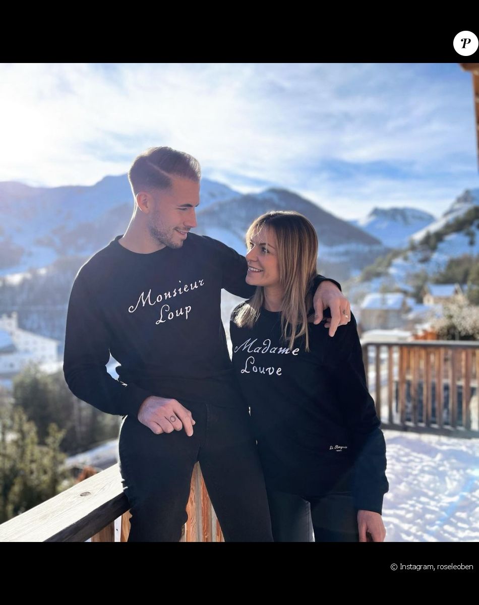 Benjamin et Cindy Lecomte au ski.
