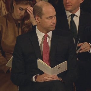 Le prince William, duc de Cambridge, et Kate Middleton, duchesse de Cambridge, assistent au Royal Christmas Concert à l'abbaye de Westminster à Londres, le 8 décembre 2021.