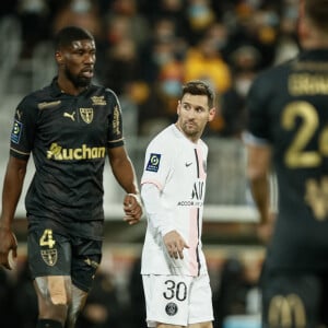 Lionel Messi (Paris Saint Germain) - Match de football en ligue 1 Uber Eats : Egalité 1 - 1 entre le PSG (Paris Saint Germain) et Lens au stade Bollaert-Delelis le 4 décembre 2021. © Aurelien Morissard / Panoramic / Bestimage 