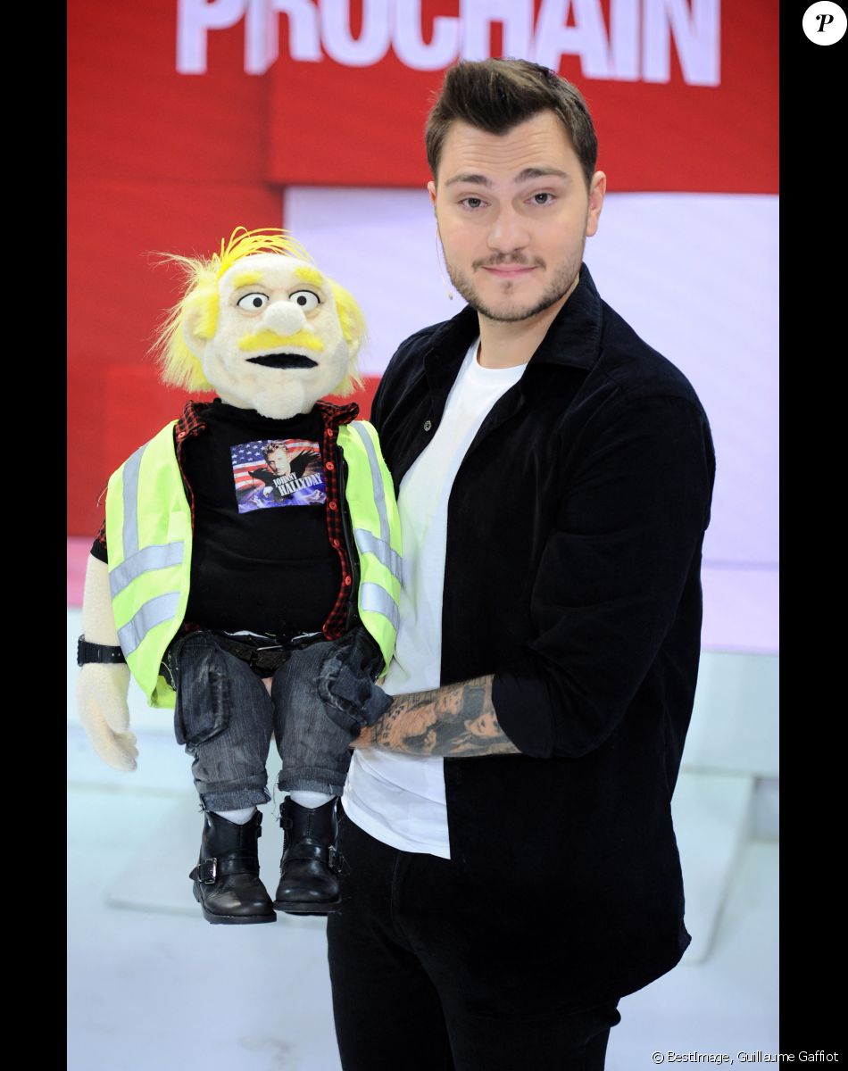 Exclusif - Jeff Panacloc et sa marionette Jacky - Enregistrement de l'émission "Vivement Dimanche prochain" présentée par M.Drucker et diffusée le 3 novembre 2019 sur France 2. Le 21 octobre 2019 © Guillaume Gaffiot / Bestimage