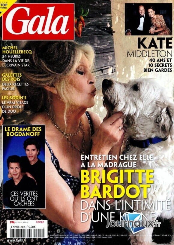 Brigitte Bardot dans le magazine "Gala" du 6 janvier 2022.