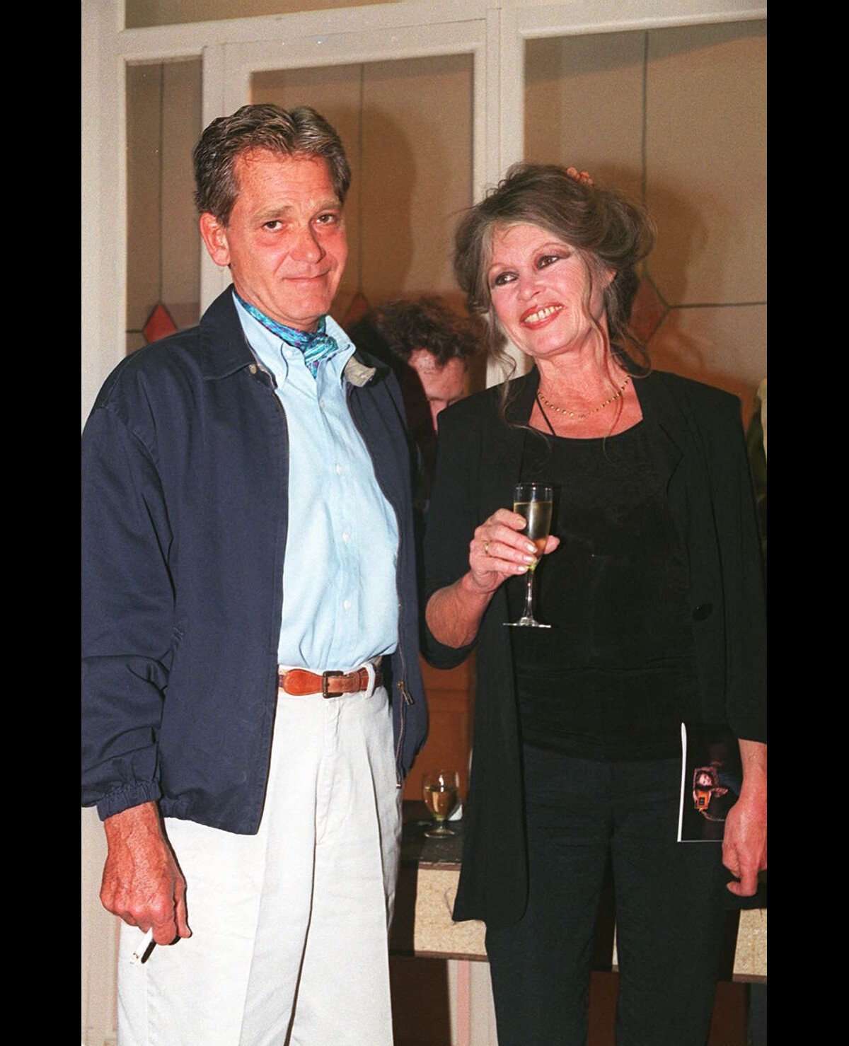 Photo : Brigitte Bardot et son mari Bernard d'Ormale à Paris en 1995