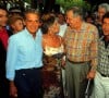 Roger Vadim, Brigitte Bardot et son mari Bernard D'Ormale à Saint-Tropez. Le 10 juillet 1995