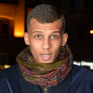 Le chanteur Stromae ( Paul Van Haver ) - Arrivées au défilé de mode hommes Valentino collection prêt-à-porter Automne Hiver 2015/2016 à l'hôtel Salomon de Rothschild à Paris, le 21 janvier 2015