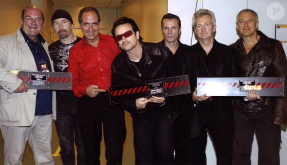 Gérard Drouot et le groupe U2.