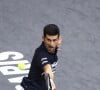 Novak Djokovic lors du tournoi Rolex Paris Masters 2019, le 1er novembre 2019.