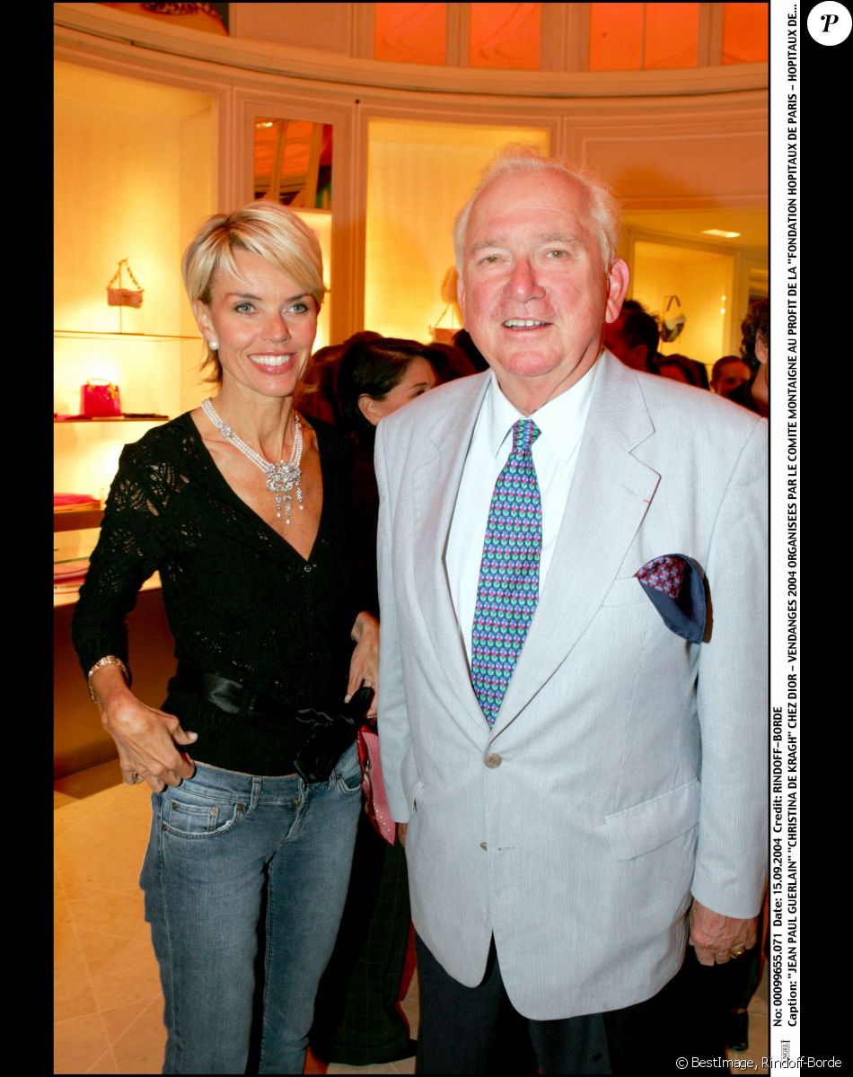Jean-Paul Guerlain et Christina de Kragh - Vendanges 2004 organisée par le comité Montaigne au profit de la fondation hôpitaux de Paris