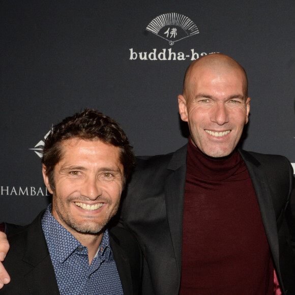 Semi-Exclusif - Bixente Lizarazu, Zinedine Zidane, Christophe Dugarry - A l'occasion des 20 ans de la victoire de l'équipe de France, les bleus 98 se sont rendus à un dîner organisé au Buddha Bar avec tous les joueurs et leur famille. © Rachid Bellak/Bestimage