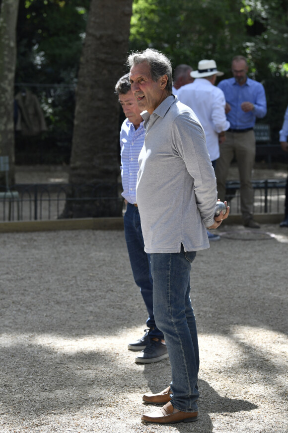 Exclusif - Jean-Jacques Bourdin - Tournoi de pétanque des Toques Blanches Internationales au Jardin du Luxembourg à Paris le 10 septembre 2018.