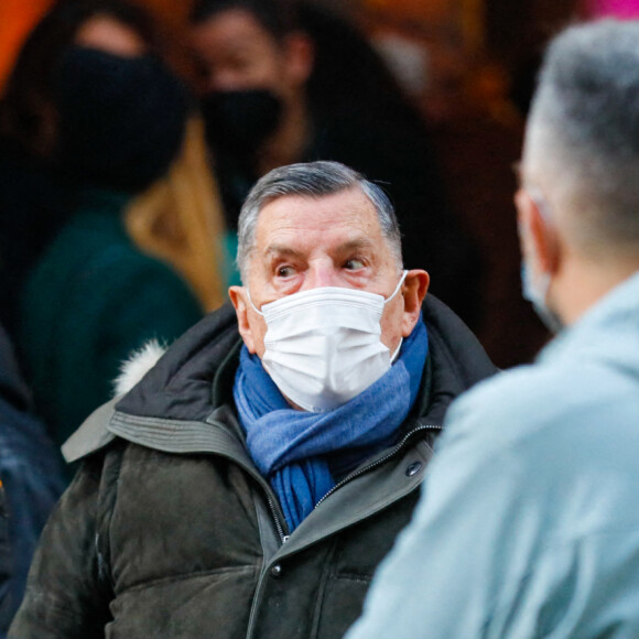 Exclusif - Jean-Claude Camus aux obsèques de Gérard Drouot en l'église Saint-Jacques du Haut-Pas à Paris, France, le 14 janvier 2022.