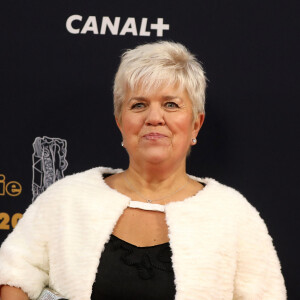 Mimie Mathy - Tournage de la série " Dix Pour Cent " lors de la 45ème cérémonie des César à la salle Pleyel à Paris. © Dominique Jacovides/Olivier Borde/Bestimage 