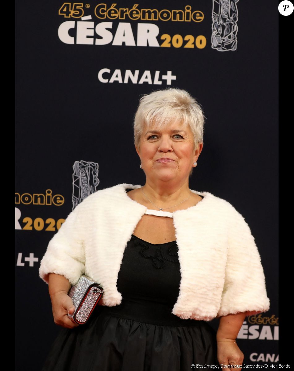 Mimie Mathy - Tournage de la série " Dix Pour Cent " lors de la 45ème cérémonie des César à la salle Pleyel à Paris. © Dominique Jacovides/Olivier Borde/Bestimage
