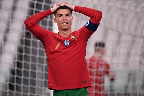 Cristiano Ronaldo - Le Portugal bat l'équipe d'Azerbaïdjan (1 - 0) lors des éliminatoires pour la Coupe du Monde à Turin, le 24 mars 2021. © Inside / Panoramic / Bestimage