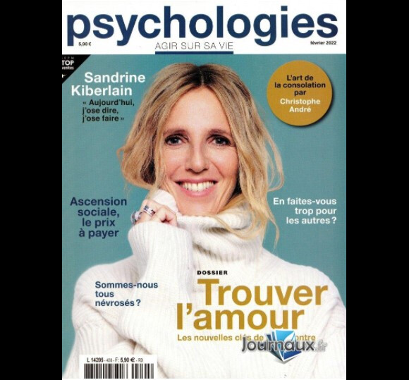 Retrouvez l'interview intégrale de Sandrine Kiberlain dans le magazine Psychologies, n° 430 du 19 janvier 2022.