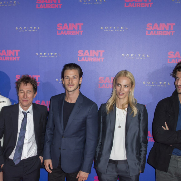 Gaspard Ulliel, Louis Garrel et toute l'équipe du film "Saint Laurent" à l'avant-première au Centre Georges Pompidou" à Paris le 23 septembre 2014. 