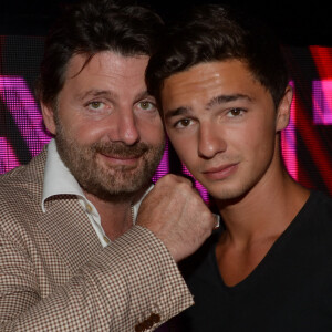 Philippe Lellouche et son fils aîné Sam - Soirée au VIP Room de Saint-Tropez.