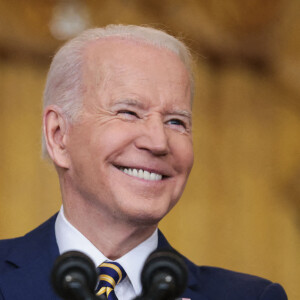 Le président des Etats-Unis Joe Biden en conférence de presse à la Maison Blanche à Washington DC, le 19 janvier 2022.