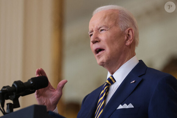 Le président des Etats-Unis Joe Biden en conférence de presse à la Maison Blanche à Washington DC, le 19 janvier 2022.