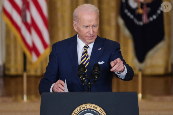 Le président des Etats-Unis Joe Biden en conférence de presse à la Maison Blanche à Washington DC