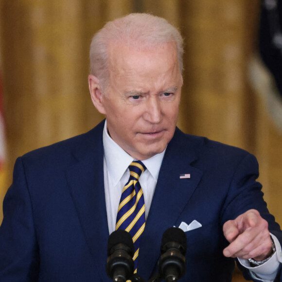 Le président des Etats-Unis Joe Biden en conférence de presse à la Maison Blanche à Washington DC