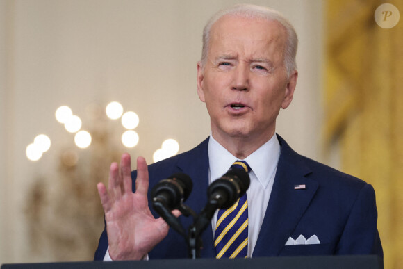 Le président des Etats-Unis Joe Biden en conférence de presse à la Maison Blanche à Washington DC, le 19 janvier 2022.