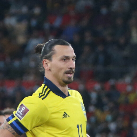 Zlatan Ibrahimovic lors du match de qualifications de la Coupe du Monde de football 2022 entre l'Espagne et la Suède au stade La Cartuja à Séville, Espagne, le 14 novembre 2021. L'Espagne a gagné 1-0. © Laurent Lairys/Panoramic/Bestimage