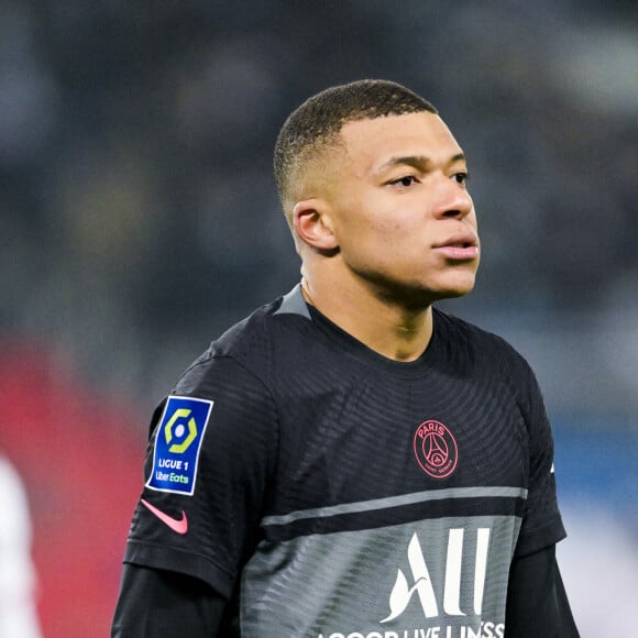 Kylian Mbappe (PSG) - Match de Ligue 1 Uber Eats "PSG - Brest (2-0)" au stade du Parc des Princes, le 15 janvier 2022.