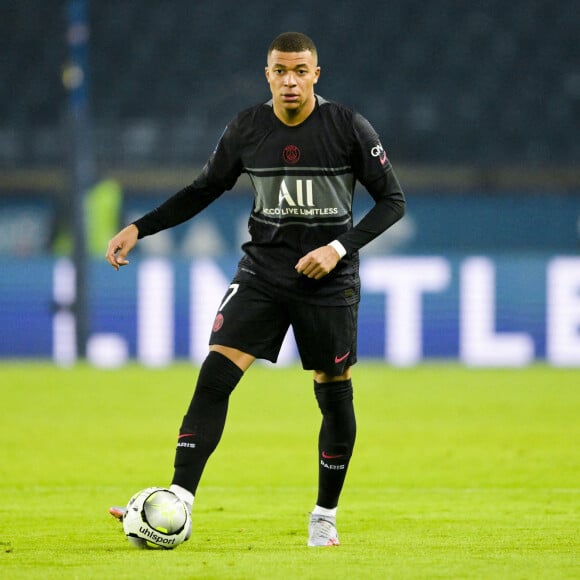 Kylian Mbappe (PSG) - Match de Ligue 1 Uber Eats "PSG - Brest (2-0)" au stade du Parc des Princes, le 15 janvier 2022.