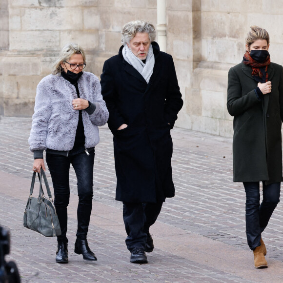 Laurent Boutonnat, Alice Taglioni - Arrivées aux obsèques (bénédiction) de Gaspard Ulliel en l'église Saint-Eustache à Paris. Le 27 janvier 2022 © Jacovides-Moreau / Bestimage