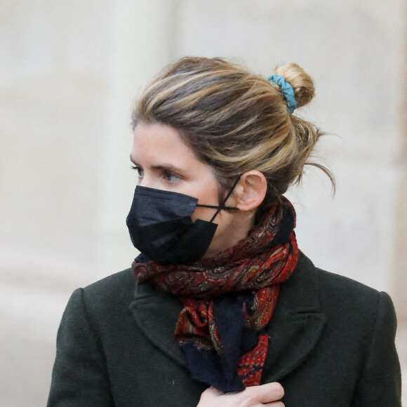 Alice Taglioni - Arrivées aux obsèques de Gaspard Ulliel en l'église Saint-Eustache à Paris. Le 27 janvier 2022. © Jacovides-Moreau / Bestimage