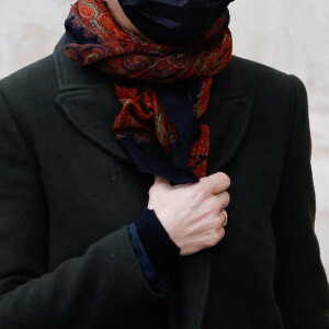 Alice Taglioni - Arrivées aux obsèques de Gaspard Ulliel en l'église Saint-Eustache à Paris. Le 27 janvier 2022. © Jacovides-Moreau / Bestimage