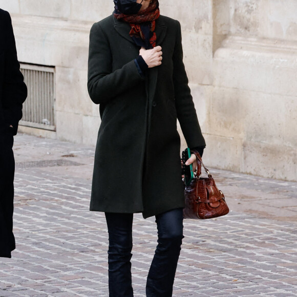 Alice Taglioni - Arrivées aux obsèques de Gaspard Ulliel en l'église Saint-Eustache à Paris. Le 27 janvier 2022. © Jacovides-Moreau / Bestimage