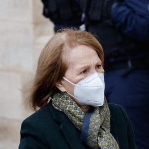 Nathalie Baye - Arrivées aux obsèques de Gaspard Ulliel en l'église Saint-Eustache à Paris. Le 27 janvier 2022. © Jacovides-Moreau / Bestimage