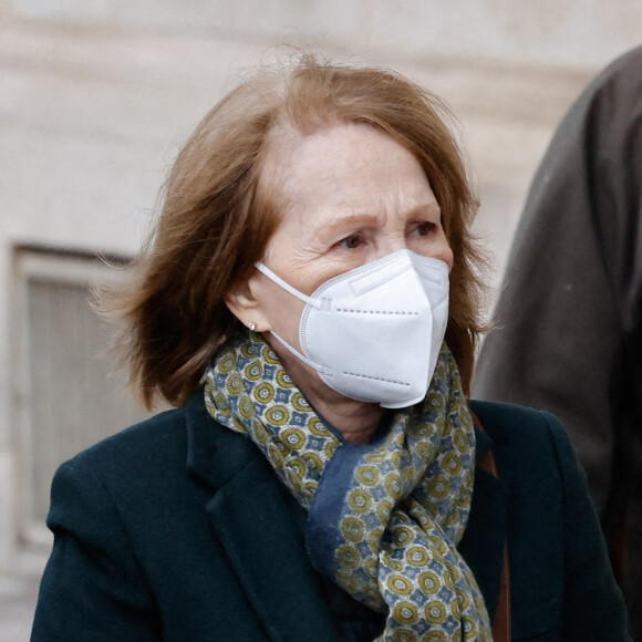 Nathalie Baye - Arrivées aux obsèques de Gaspard Ulliel en l'église Saint-Eustache à Paris. Le 27 janvier 2022. © Jacovides-Moreau / Bestimage