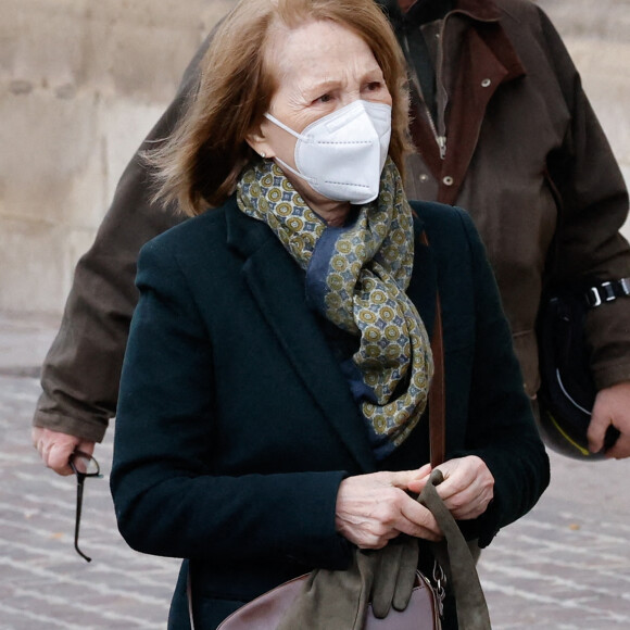Nathalie Baye - Arrivées aux obsèques de Gaspard Ulliel en l'église Saint-Eustache à Paris. Le 27 janvier 2022. © Jacovides-Moreau / Bestimage