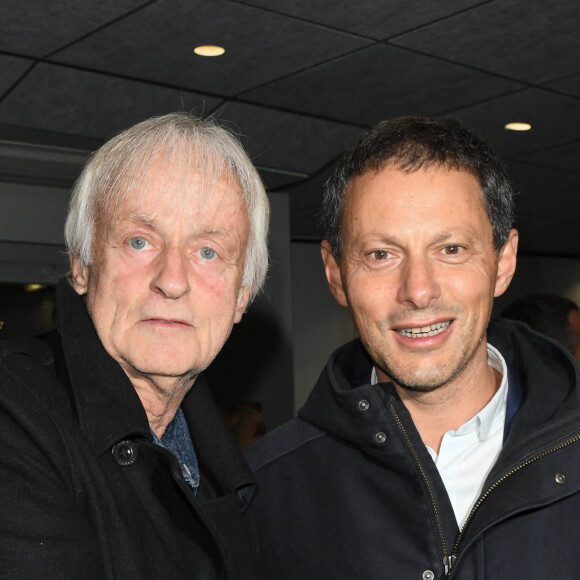 Dave et Marc-Olivier Fogiel - Générale du nouveau spectacle "Muriel Robin et Pof !" au Palais des Sports à Paris le 3 octobre 2019. © Coadic Guirec/Bestimage